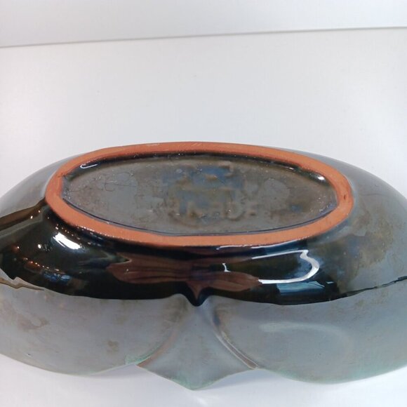 Blue Mountain Pottery Classic Flow Green Drip Glaze Dish - Picture 8 of 12